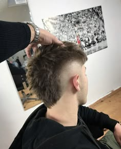 Mohawk Men Fade, Mohawk Haircut Mens, Men Haircut Mohawk, Mens Mohawk Fade Faux Hawk, Mullet Design Men, Mullet Mohawk Mens, Mid Taper Fade Mullet, Mullet Skin Fade, Mo Hawk Hairstyles