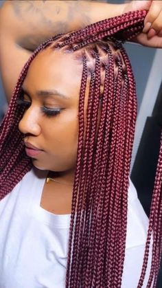 Knotless Braids Hairstyles, Colored Box Braids, Gorgeous Braids, Short Box Braids, Big Box Braids Hairstyles, Colored Braids, African Hair Braiding Styles, Braids Hairstyles Pictures