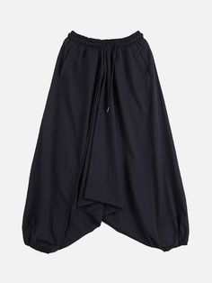 Dark Cross Crotch Oversized Pants - Anagoc