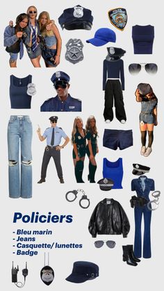 an image of police uniforms and hats