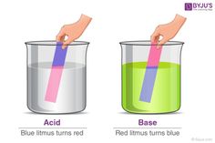 two images showing the different types of blue and red liquids