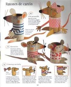 the instructions for how to make paper mice