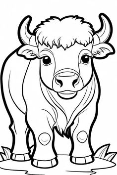 Bison Coloring Page 4 for Kids Kids Exploring, Wildlife Animals, Love Nature, Wild Animal