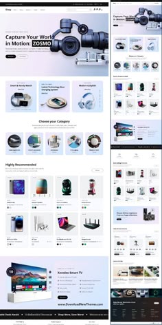 the website is designed to look like it has many different types of items on it