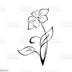 a black and white drawing of a flower on a white background royalty free art stock illustration