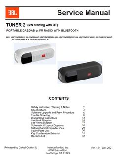 an instruction manual for the jbl service manual