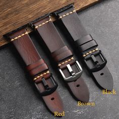 Choose the right width from 40mm, 41mm, 42mm, 44mm, 45mm, to 49mm to find the perfect fit for your Apple Watch. These soft, genuine leather straps are designed for everyone: men, women, and children. Please confirm your watch model before ordering.  🔔 ♥ Details .: Material: Fine cowhide leather. .: Strap Size: Available in 40mm, 41mm, 42mm, 44mm, 45mm, and 49mm. .: Strap Thickness: 4mm. .: Strap Length: 125mm (long), 75mm (short) - buckle not included. .: Strap Colors: Black, Brown, Red .: Buckle Material: Stainless Steel .: Buckle Colors: Silver, Black 🔉 ♥ Seller says  .: Actual color may vary slightly due to monitor settings. .: If you have any questions, please feel free to leave me a message. I'd be happy to help you and make sure you find the perfect piece for your collection. .: Pl Polished Nickel Hardware, Handmade Watch Bands, Apple Watch Leather, Apple Watch 1, Apple Watch Bands Leather, Nickel Hardware, Watch Model, Leather Band, Custom Items