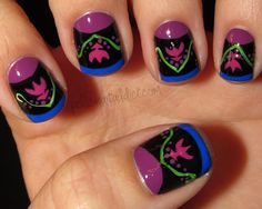 Disneys Frozen - Annas Dress Nail Art + Tutorial - Polish Art Addiction Frozen Nail Designs, Disney Frozen Crafts, Disney Frozen Nails, Disney Nail Designs, Frozen Crafts, Anna Dress, Polish Art, Frozen Anna