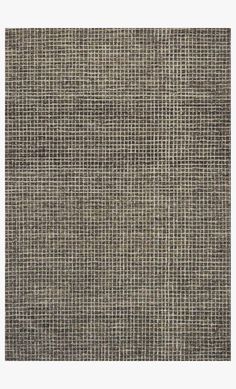 an area rug that is made out of woven material, with grey and white squares on it