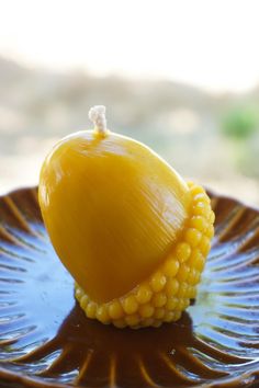 a piece of food that is on top of a plate with some kind of fruit