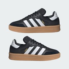 adidas Samba XLG Shoes - Black | Unisex Lifestyle | adidas US Adidas Samba Shoes, Samba Shoes, Preppy Shoes, British Summer, Black Clouds, Adidas Shop, M 4, Cloud White, Adidas Samba