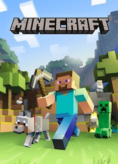 an image of a minecraft game with people and animals in front of the camera