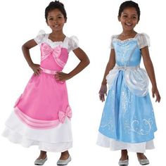 Kids' Transforming 2-in-1 Cinderella Costume - Disney Cinderella Cinderella Costume Ideas, Silver Ball Gown, Costume Ideas For Kids, Double Layer Skirt, Party City Costumes, Reversible Apron, Disney Princess Costumes, Cinderella Costume, Black Halloween Dress