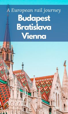 the front cover of a european rail journey with an image of a cathedral and steeple