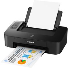 the canon printer is open and ready to print