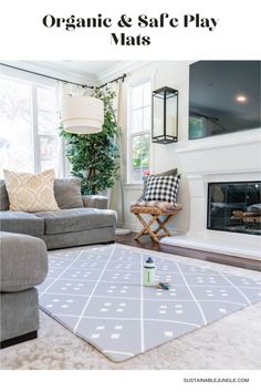 the living room is clean and ready to be used as a play area for kids