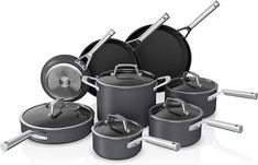 an assortment of pots and pans are shown in this 3d image with no background