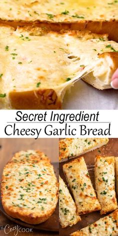 the secret ingredient cheesy garlic bread