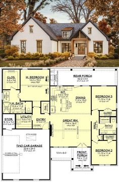 the floor plan for this modern house is very large and has lots of space to put in