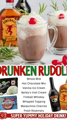 an ad for drinks and beverages on the app store's mobile phone screen, with text that reads drunken rudolf