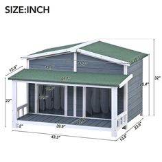 the size of a doll house with measurements