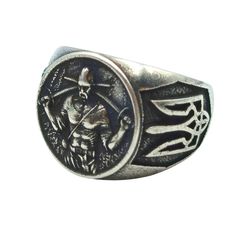 Ukrainian cossack bronze ring Silver plating 6 US Army Rings, Warrior Ring, Cool Rings For Men, Custom Signet Ring, Patriotic Jewelry, Made In Ukraine, Symbols Of Strength, Bronze Ring, Ring Sale