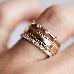 White Diamond Twinkle Band (Eternity) | Rings | Consider the Wldflwrs Birthstone Ring Stack, Wedding Stacks, Jewellery Remodelling, Frog Socks, Stackable Wedding Rings, Wedding Stack, Danty Jewelry, Birthstone Stacking Rings, Mothers Ring