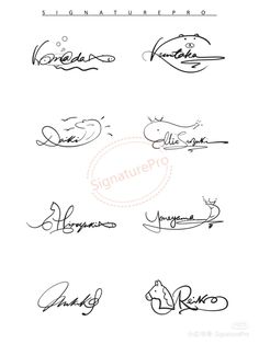 signed signatures for various people and their names