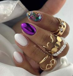 Multi Glitter Nails, Quirky Nails, Hippie Nails, Sassy Nails, Fantasy Nails, Gelish Nails, Hot Nails, Dream Nails, Dope Nails