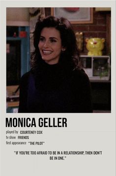 an advertisement for monica geller on the tv show friends