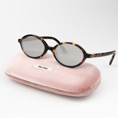 New Miu Miu Mu04zs Vau07f Honey Havana Light Grey Mirror Silver Unisex Sunglasses 0mu 04zs Brand: Miu Miu Model Number: Mu04zs / 0mu 04zs Color Code: Vau07f Gender: Women / Unisex Year: 2024 Frame Shape: Oval Frame Color: Honey Havana Frame Material: Acetate Frame Type: Full Rim Lens Color: Light Grey Mirror Silver Lens Material: Polyamide Uv Protection: Category 3 Size: 50x18x140 100% Uv Protection! Brand New And 100% Authentic! Made In Italy. Full Retail Miu Miu Set Includes: 1. Glasses 2. Cas Miu Miu Set, Tiktok Fits, Miu Miu Glasses, Fashion Collection Inspiration, Grey Mirror, Miu Miu Sunglasses, Cute Sunglasses, Mirror Silver, Gray Mirror