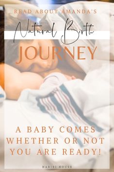 a baby is laying in bed with the words, read about amanda's natural bite journey