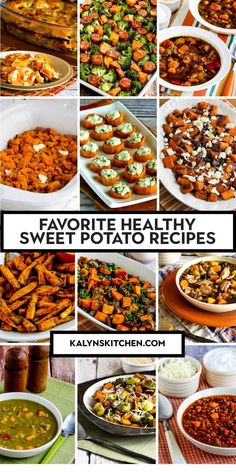 Pinterest image collage for Favorite Healthy Sweet Potato Recipes showing 12 different prepared recipes for Healthy Sweet Potatoes ready to serve. Things To Eat With Sweet Potatoes, Health Sweet Potato Recipes, Ways To Eat Sweet Potatoes, Clean Sweet Potato Recipes, Sweet Potato Toppings Healthy, Heart Healthy Sweet Potato Recipes, Healthy Sweet Potato Recipes Side Dishes, Recipes With Sweet Potatoes Healthy, Healthy Sweet Potato Recipes Breakfast