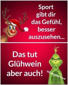 two christmas cards with the words sport, git and gertih in german