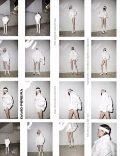 multiple pictures of people in white clothing