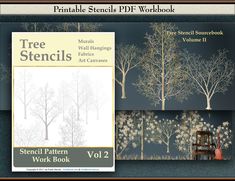 the front and back covers of tree stencils vol 2