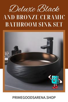 Deluxe Black and Bronze Ceramic Bathroom Sink Set


- Image by Prime Goods Arena Ceramic Bathroom Sink, Ceramic Bathroom