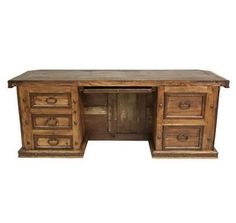 Pueblito Desk 72 Inch Lodge Furniture, Armoire Bar, Ranch Furniture, Essential Office Supplies, Cowhide Furniture, Barnwood Furniture, Keyboard Tray, Western Furniture, Furniture Repair