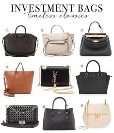 Women’s Handbags For Every Occasion : Bags Worth the Investment | Sunday Chapter Types Of Handbags, Investment Bags, Bag Business, Closet Update, Classic Handbags, Luxury Purses, Handbag Heaven, Classic Bags, Fashion Girl