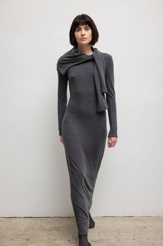 Cut in our buttery soft sweater jersey, The Lauren Long Sleeve Maxi Dress features a soft crew neckline, fitted long sleeves and a figure-skimming maxi length. We're layering this up with sweaters and boots during the day, then with simple heels and outerwear for a night out. Shop all styles in this fabric group Simple Heels, Satin Set, Fabric Shoes, Soft Sweater, Sleeve Maxi Dress, Draped Dress, Long Sleeve Maxi, Dress Pant, Classic Dress