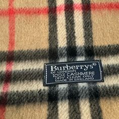 Burberry Vintage Cashmere Scarf. Great Condition. No Smells. Burberry Vintage, Burberry Accessories, Cashmere Scarf, Black Tan, Black And Tan, Scarf Wrap, Scarf Accessory, Burberry, Cashmere