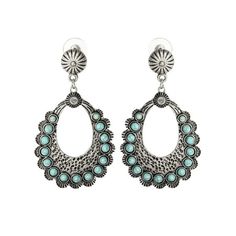 Jessica Simpson Turquoise Stone Drop Earring Size: one size.  Color: Silver.  Gender: female.  Age Group: adult. Silver Jewelry Earrings, Drop Earring, Turquoise Stone, Jessica Simpson, Gender Female, Silver Earrings, Age Group, Jewelry Earrings, Turquoise