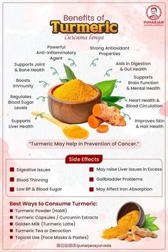 Golden spice, powerful benefits! 🌿✨ Turmeric fights inflammation, boosts immunity & may help prevent cancer. Immune Boosting, Ayurveda, Herbs, Health