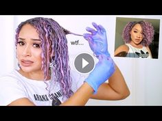 Trying Out Colored Wax On My Hair... Lisette#luhhsetty#luhhsettyxo#hairstyles#how#to#style#curly#hair#curly#hair#hair#colored#wax#hair#paint#wax#hair#wax#colored#wax#wax#colors#wax#color#for#hair#hairpaintwax.com Lavender Curly Hair, Colored Hair Wax, Color For Hair, Twiggy Hair, Hair Dye Tutorial, Splash Mermaid, Style Curly Hair