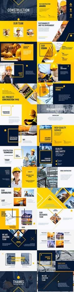 Construction Presentation - Building Promo | Powerpoint presentation design, Presentation layout, Powerpoint design templates Construction Layout Design, Construction Presentation Design, Construction Presentation, Construction Powerpoint, Logo Tagline, 블로그 디자인, Creative Powerpoint Presentations, Ppt Template Design, Brochure Design Layout