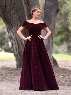 Party Evening Dress With Fitted Bodice And Boat Neck, Glamorous Velvet Prom Dress, Glamorous Velvet Prom Evening Dress, Holiday Velvet Prom Dress, Fitted Velvet Ball Gown, Velvet Prom Evening Dress, Velvet Evening Dress For Prom, Velvet Dress With Fitted Bodice For Prom, Velvet Prom Gown For Prom Season