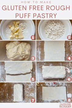 how to make gluten - free rough puff pastry with step by step instructions