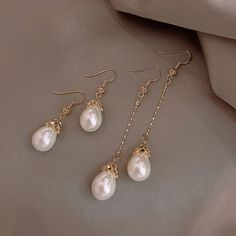 Material: Alloy Color: Short Fashion Element: null Style: Cartoon Freshwater Pearl Jewelry, Classic Earrings, Wedding Bridal Jewellery, Stunning Earrings, Jewelry Wedding, Ear Jewelry, Pearl Drop Earrings, Round Earrings, Elegant Earrings