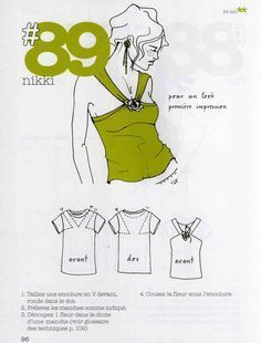 an image of a woman's top sewing pattern with the number 89 on it