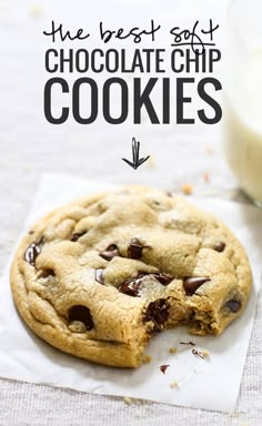 the best chocolate chip cookies are made with only 3 ingredients and they're so good to eat